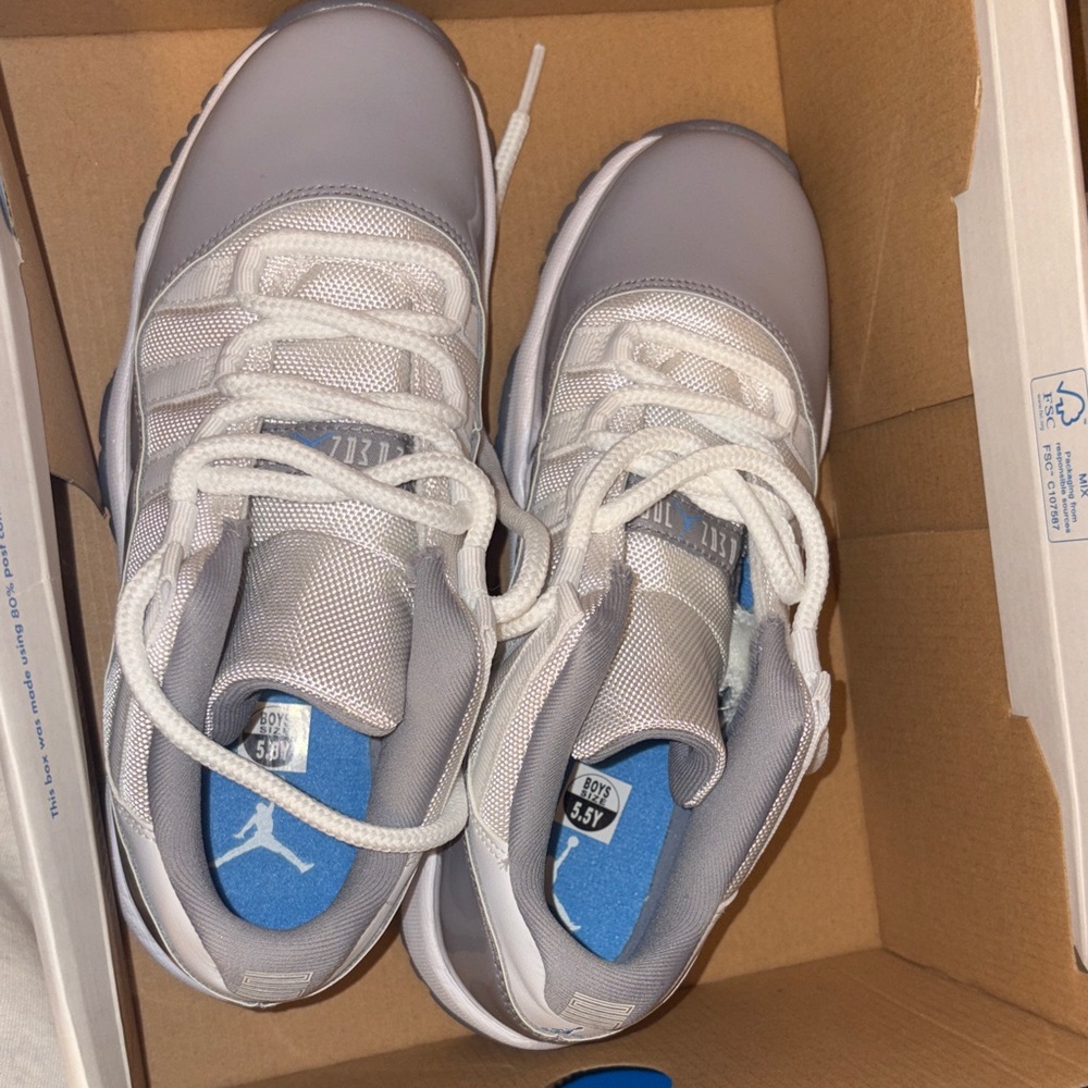 Air Jordan Gray and White Sneakers